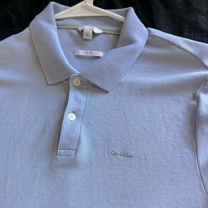 Baby blue Calvin Klein polo shirt